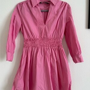 Pink Smocked Waist Dress